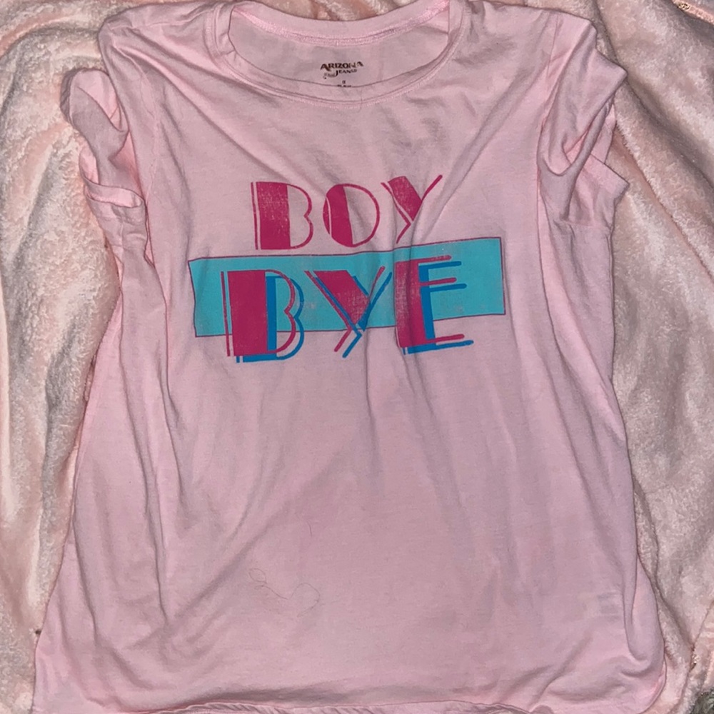 “Boy Bye” Baby Pink Tee, Size Juniors 1x